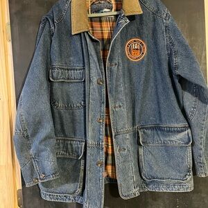 Dunbrooke Blue Denim BARN Jacket with Tan Collar